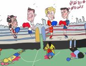 كاريكاتير.. منتخبات نصف نهائى كأس العالم تستعد لمعارك جديدة