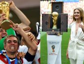 كأس العالم 2018.. فيليب لام وناتاليا فوديانوفا يرافقان الكأس فى النهائى