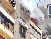 فيديو.. نشوب حريق بشقة فى شارع خاتم المرسلين