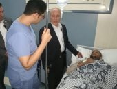 العصار يزور مصابى حادث انفجار مخزن البتروكيماويات التابع لشركة هليوبوليس