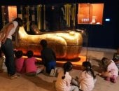 صور.. ورش تعليمية للأطفال على هامش معرض الكنوز الذهبية المصرية فى موناكو