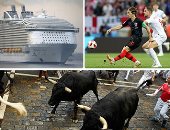 صور.. نص العالم الحلو × أسبوع.. كرواتيا وفرنسا يتأهلان لـ"نهائى كأس العالم".. إسبانيا تنظم مهرجان "سان فيرمين" لمصارعة الثيران.. أكبر سفينة سكنية تصل البرتغال.. وملكة بريطانيا تتغيب عن حفل تعميد أصغر أحفادها