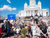صور وفيديو.. تظاهرات فى فنلندا احتجاجًا على قمة ترامب وبوتين