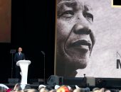 صور.. أوباما يلقى كلمة بحفل تكريمى لنيلسون مانديلا فى جنوب أفريقيا