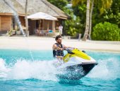 محمد صلاح ينشر صورة جديدة بـ"الجيت سكى" فى بحر المالديف