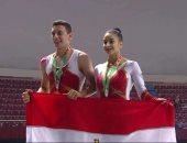 مصر تحصد ذهبية زوجى المختلط فى منافسات الأيروبك بالجمباز فى الألعاب الأفريقية