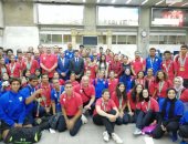 فيديو وصور.. وزير الرياضة يستقبل بعثة الألعاب الأفريقية فى المطار 