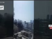 فيديو.. اللقطات الأولى لحريق مبنى نقابة التجاريين بشارع رمسيس