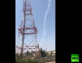 شاهد لحظة استهداف قوات الاحتلال الطائرة السورية بهضبة الجولان المحتلة