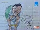 نشأت الديهى ينشر كاريكاتير ساخر للفنان عمرو فهمى عن قناة الجزيرة