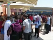 الصالة الموسمية بالمطار تستقبل 15 رحلة تقل 2704 حجاج عائدين من السعودية