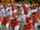 الآلاف يرقصون فى شوارع جاكرتا احتفالا بدورة الألعاب الآسيوية