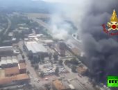 فيديو.. انفجار ضخم قرب مطار بولونيا فى إيطاليا