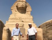 وزير خارجية إيطاليا يزور مركب خوفو والمتحف الكبير والأهرامات.. صور