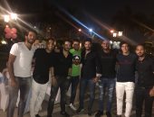 صور.. الصقر ومتعب و عبد الفضيل فى عقيقة نجل حاوى الأهلى