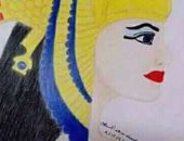 رسامة المنيا تظهر موهبتها بلوحات وأعمال فنية متميزة  
