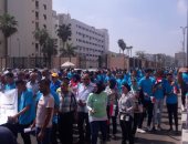 إنطلاق مسيرة شبابية احتفالا باليوم العالمى للشباب ببورسعيد 