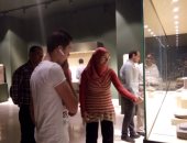 صور.. إقبال شديد على متحف سوهاج القومى بعد افتتاحه 