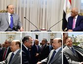 صور.. تفاصيل لقاء الرئيس اليمنى مع رئيس البرلمان.. عبد ربه منصور يشيد بجهود مصر لحل الأزمة اليمنية.. ويكشف: الانتصار على الحوثيين اقترب.. وعلى عبدالعال يؤكد عمق العلاقات بين البلدين وتقديم دعم فنى لبرلمان اليمن