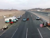 أمن الطرق السعودى يحذر من رياح مثيرة للأتربة على طريق "مكة – المدينة المنورة"