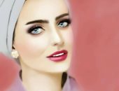 ندى تشارك بصور لموهبتها فى الرسم وتحلم بالشهرة