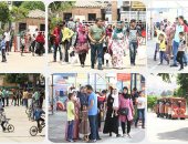 إقبال كبير على حديقة الفسطاط فى ثانى أيام العيد‎