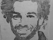 عبد الرحمن صيدلى بدرجة فنان و البداية مع رسمة بالرصاص لمحمد صلاح