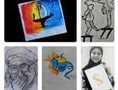 داليا أشرف طالبة بالثانوية وتهوى الرسم بالرصاص والألوان