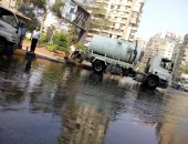 شكوى من كسر ماسورة مياه شرب فى المنتزه بالإسكندرية منذ أسبوع