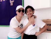 ديانا حداد تصطحب ابنتها للمدرسة فى أول يوم فى العام الدراسى الجديد 