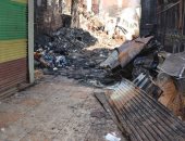 فيديو وصور.. محافظ الدقهلية يتفقد موقع حريق سوق الخواجات بالمنصورة
