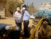 مياة الشرب بالجيزة تعيد ضخ المياه للمناطق المتضررة بحدائق الأهرام