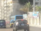 الحماية المدنية بالإسكندرية تسيطر على حريق نشب فى جراج النقل العام بسموحة