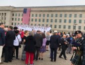 نائب الرئيس الأمريكى ووزير الدفاع يصلان نصب البنتاجون لإحياء ذكرى 11 سبتمبر 