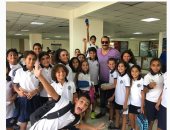 ماجد المصرى يحتفل بعيد ميلاد نجله آدم فى المدرسة