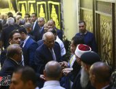 رئيس البرلمان والسيد الشريف يشاركان فى عزاء شقيقة حسن راتب