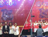 ننشر صور احتفال سيدات الاسكواش بحصد "بطولة العالم فرق" 