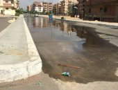 شكوى من غرق أكبر شوارع المنطقة الثالثة بمدينة السادات بمياه الصرف الصحى