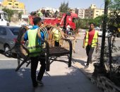 حملة أمنية لإعادة الانضباط بشارع مستشفى الصدر فى العمرانية 