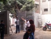 استمرار أعمال الصيانة بمدرسة هشام رفعت بالجيزة رغم انطلاق الدراسة