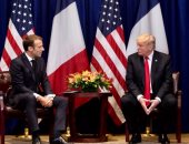 صور ..ترامب يلتقى بماكرون عقب لقاء الرئيس السيسى