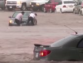 شاهد.. لقطات تحبس الأنفاس لفيضانات تجتاح المكسيك