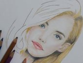 قارئة تشارك بلوحات فنية رسمتها بالرصاص والفحم