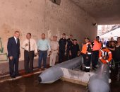 صور.. محافظ أسيوط يشهد تنفيذ سيناريو محاكاة لهطول أمطار غزيرة بنفق الزهراء 
