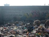 شكوى من تراكم القمامة أمام مدرسة علي مبارك الابتدائية فى بهتيم بشبراالخيمة