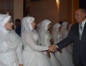 صور.. محافظ البحر الأحمر يشهد حفل زفاف جماعى ل 22 عريسا وعروسا