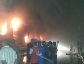 مدير أمن المنوفية : القوات تبذل مجهوداتها للسيطرة على حريق مخزن الكاوتش