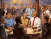 تعرف على سر لوحة البيت الأبيض التى تجمع ترامب بالرؤساء الجمهوريين