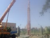إزالة أعمال إنشاء برج محمول مخالف بدون ترخيص بأبوقرقاص بالمنيا