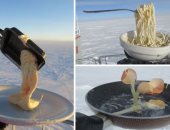 عناد الطبيعة.. شاهد ماذا فعل شتاء القطب الجنوبى فى طعام عالم فرنسى.. صور